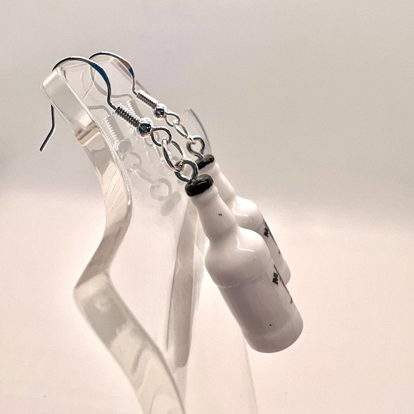 Malibu Run Earrings - Alcohol Bottle Earrings - New Years Eve Party Earrings - Picture 4 of 7